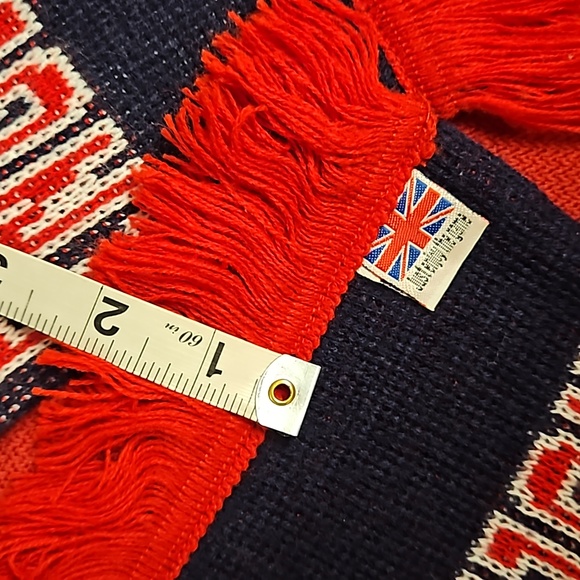 ENGLAND long fringed cozy scarf game day team fan gear - Picture 3 of 6